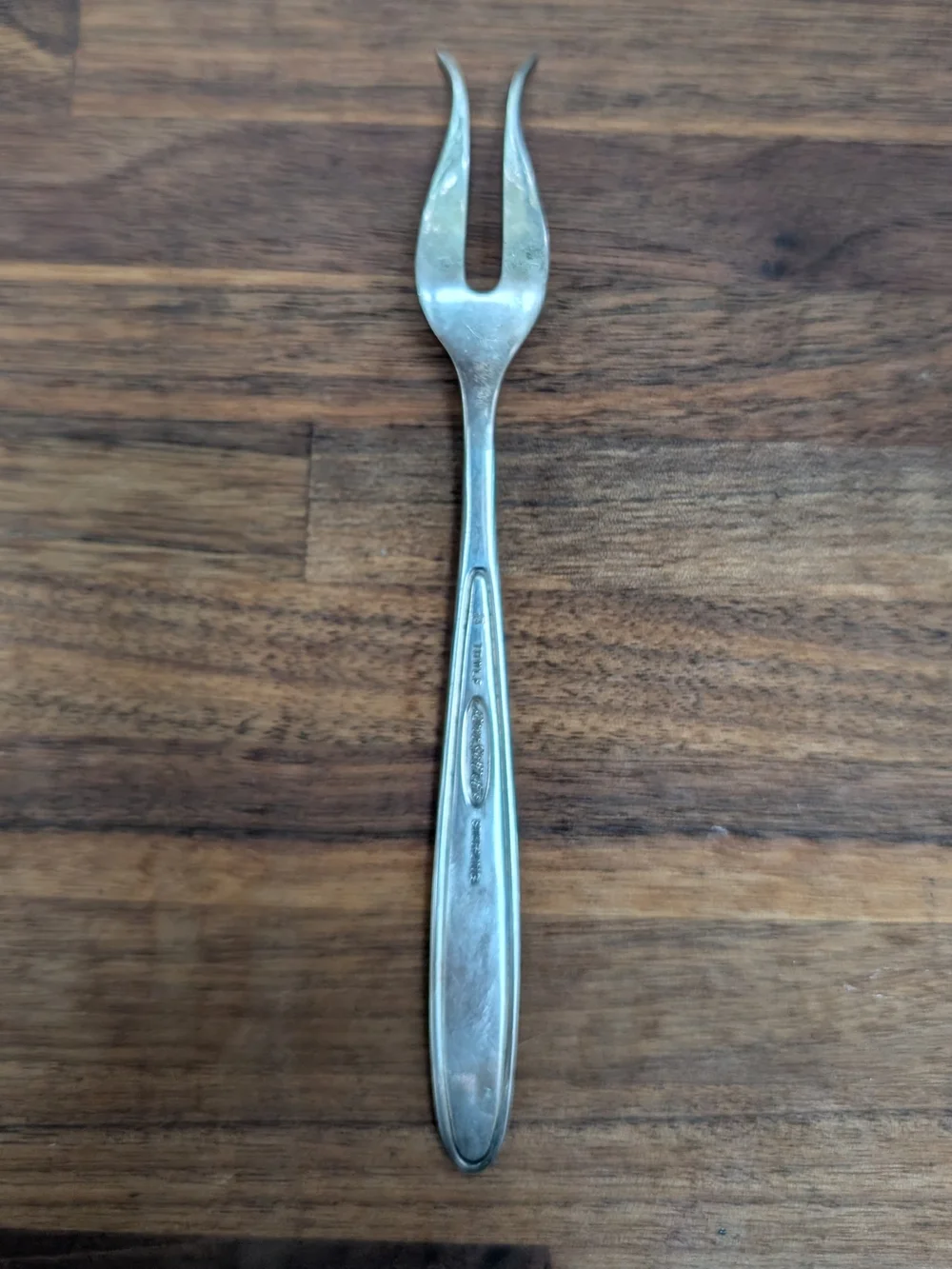 Towle Sterling Silver Pickle Fork In Pattern Rose Solitaire